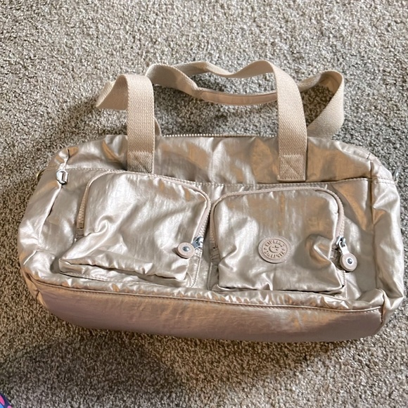KIPLING LIGHT PINK METALLIC SHOULDER BAG - Picture 1 of 6
